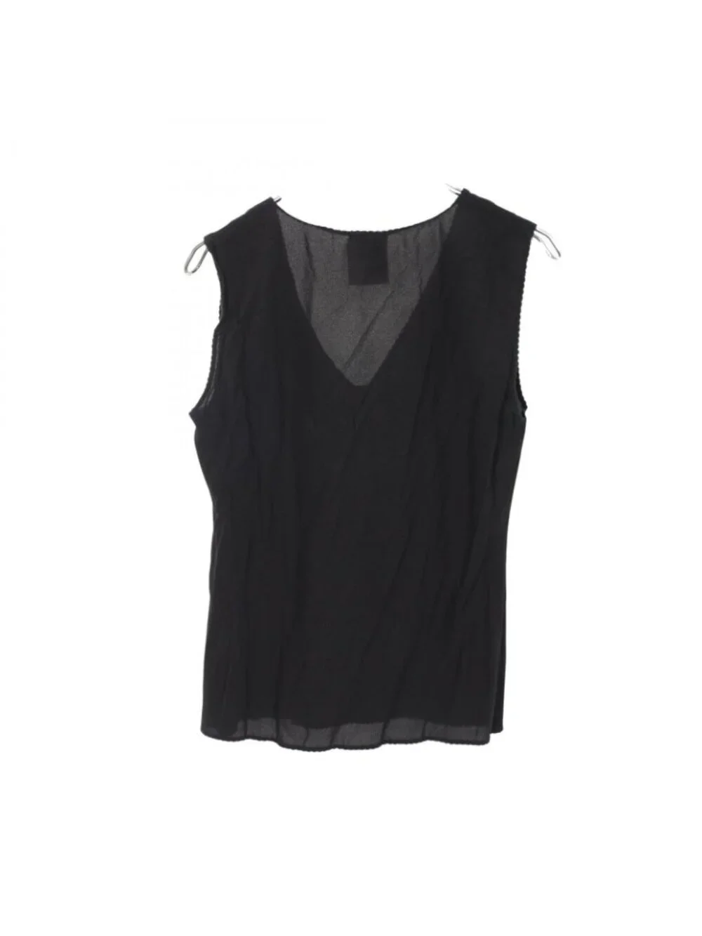 Chanel Tank Top V-neck Silk Top